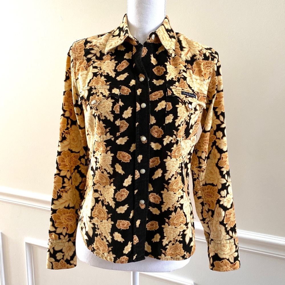 Lucky Brand Corduroy Button Top